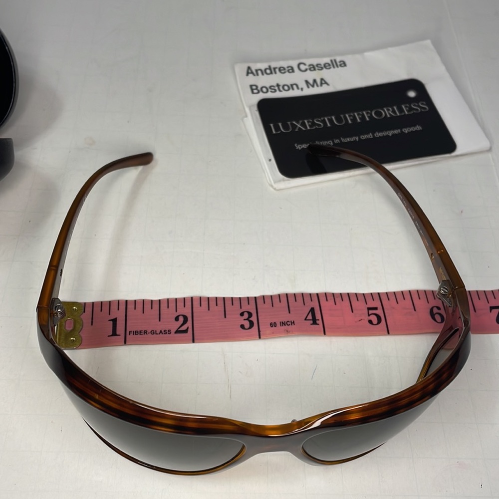 Authentic PRADA tortoise shell print and silver sunglasses with case - Picture 8 of 12
